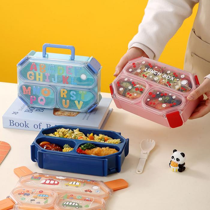 UV手提獨立密封長方形塑料兩格980ml/三格90